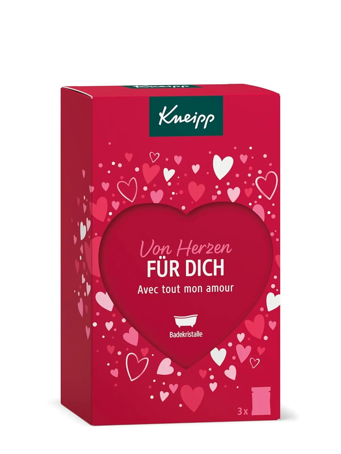 Bild von Kneipp Bade-Geschenkset Von Herzen für Dich mit 3 Packungen Badekristallen à 60g
