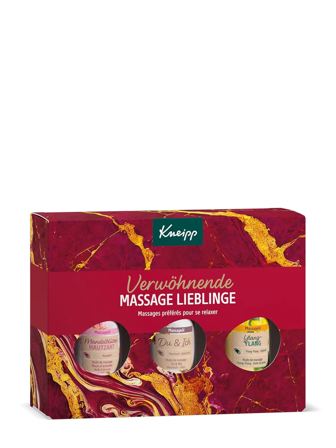 Bild von Kneipp Geschenkpackung mit 3x20ml Massage Lieblingen für entspannende Verwöhnmomente