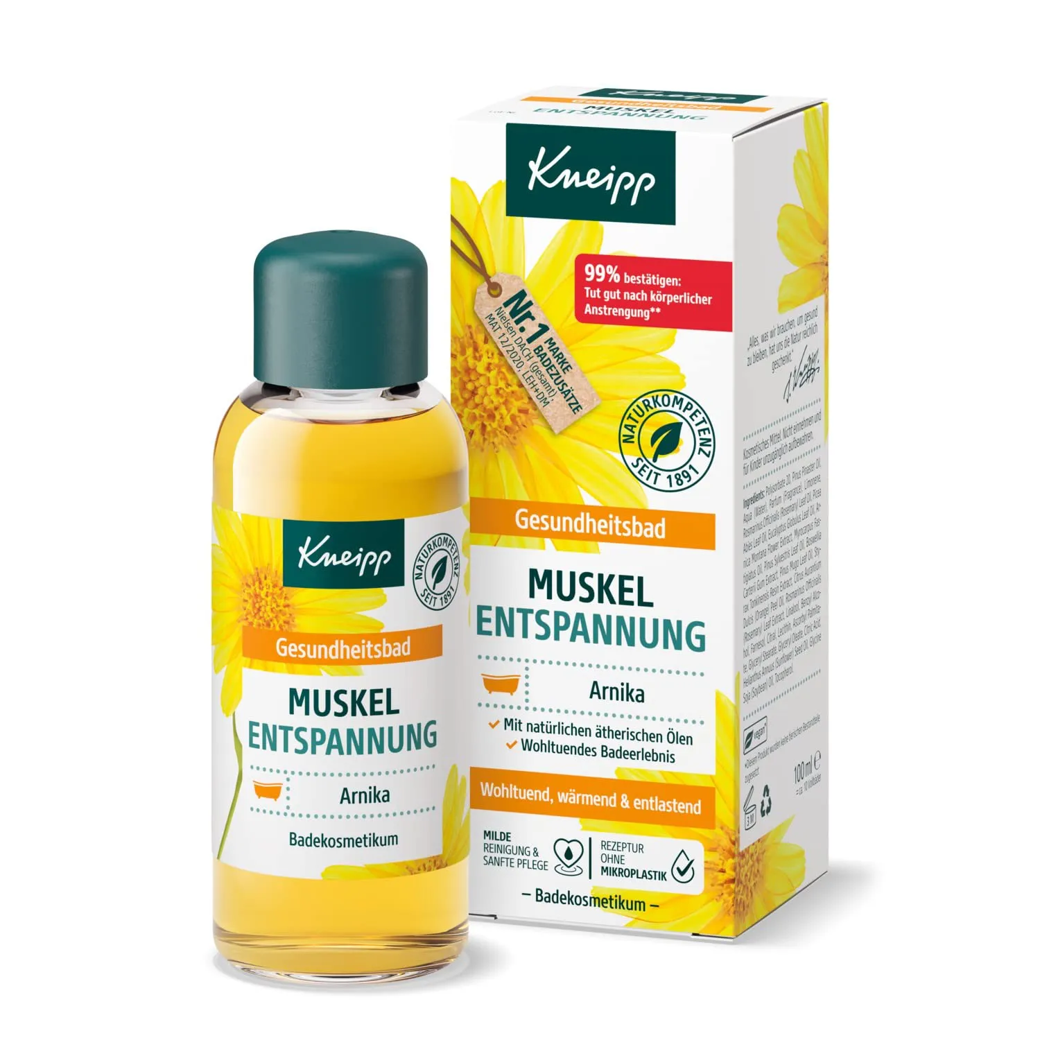 Bild von Kneipp Gesundheitsbad Muskel Entspannung Badeöl mit Arnika und ätherischen Ölen 100ml