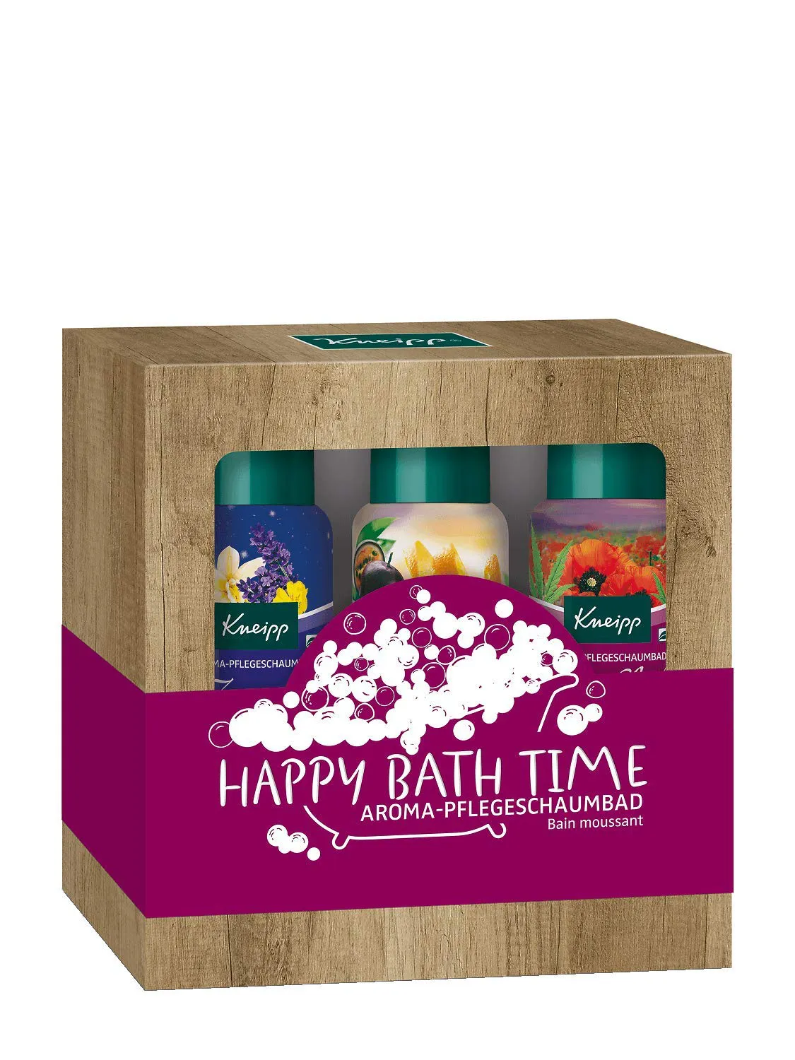 Bild von Kneipp Happy Bath Time Schaumbad Geschenkpackung mit drei 100ml Flaschen
