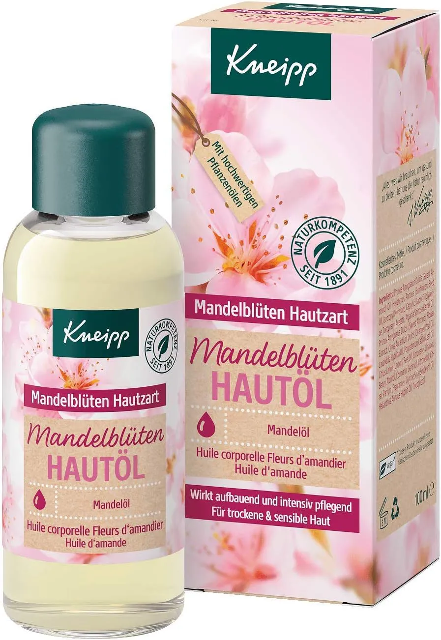 Bild von Kneipp Mandelblüten Hautöl 100ml für trockene und sensible Haut mit Sheabutter, Sonnenblumenöl und Vitamin E