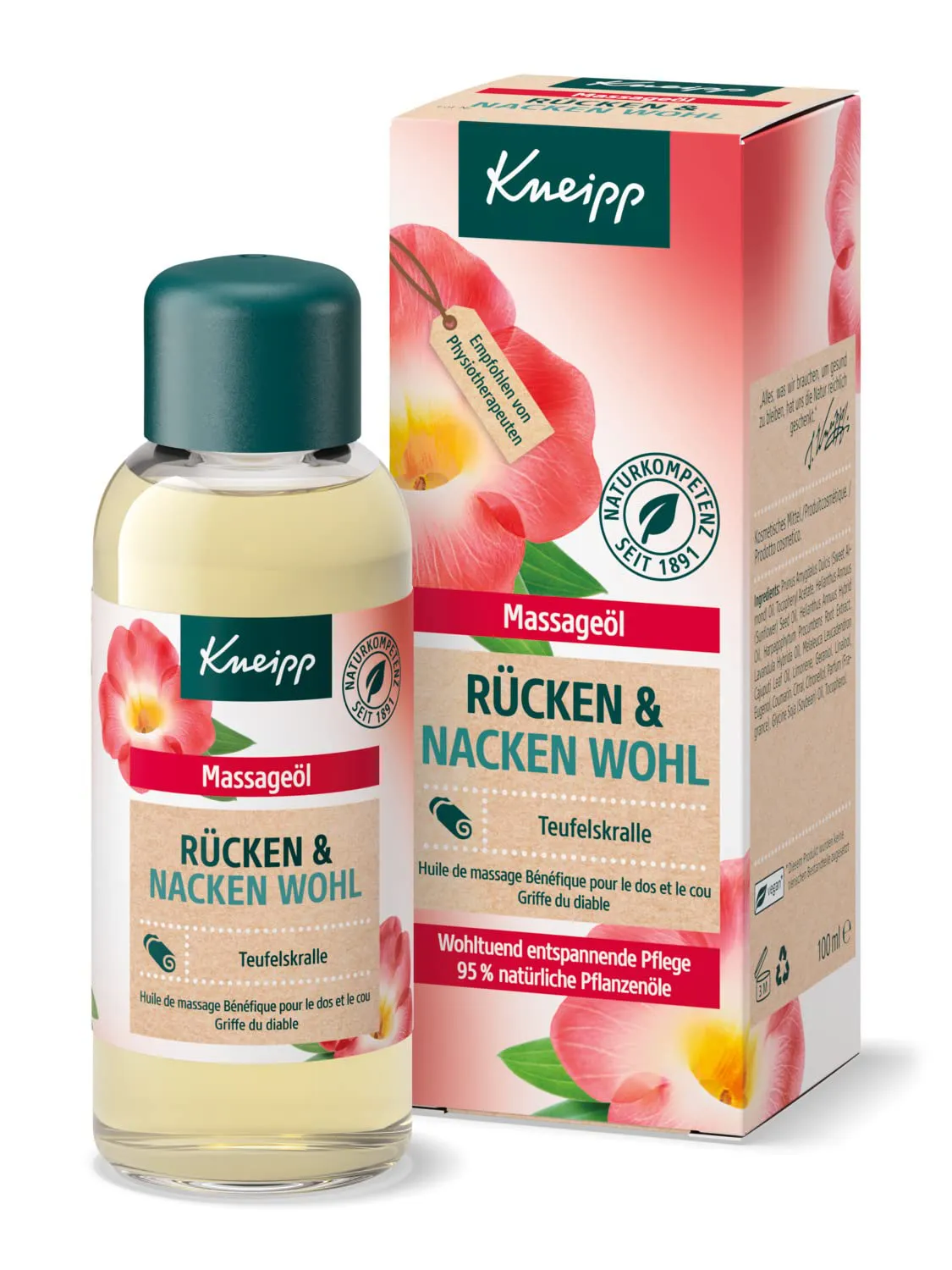 Bild von Kneipp Massageöl Rücken Wohl mit Teufelskrallenextrakt 100 ml