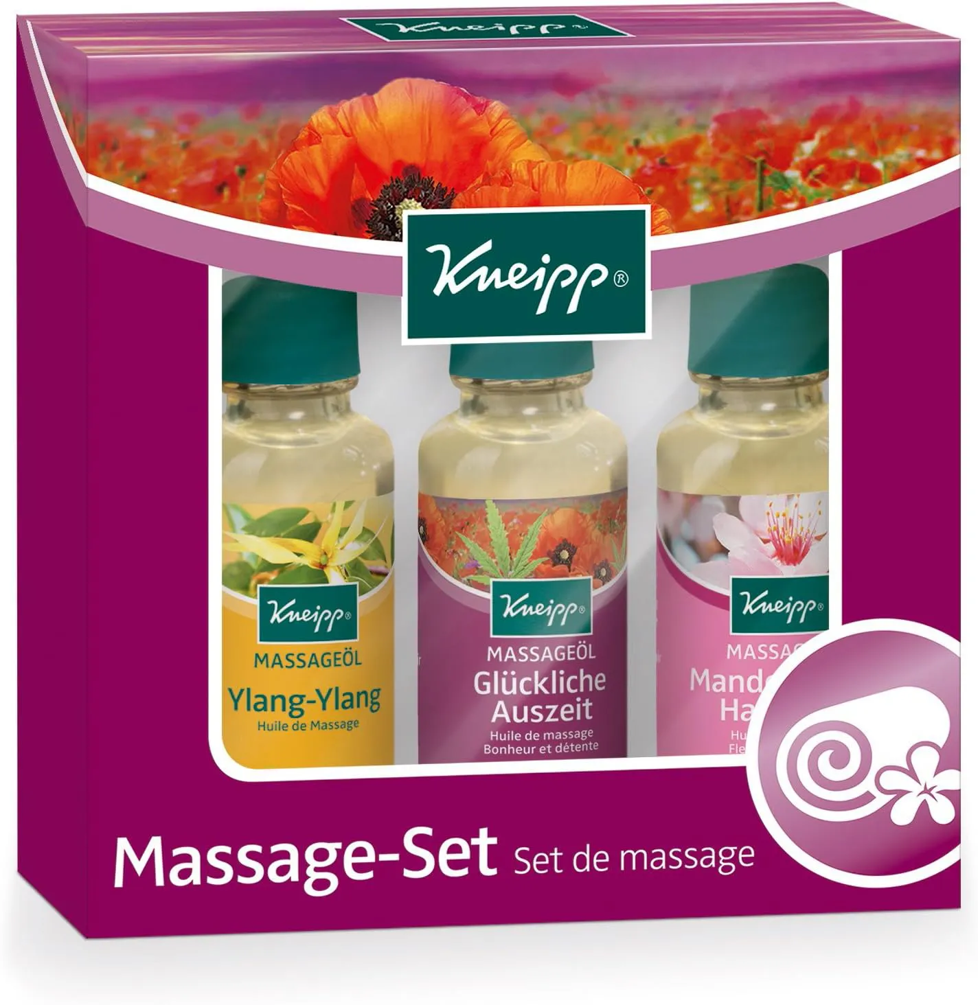 Bild von Kneipp Massageöl Set mit drei Flaschen à 20 ml