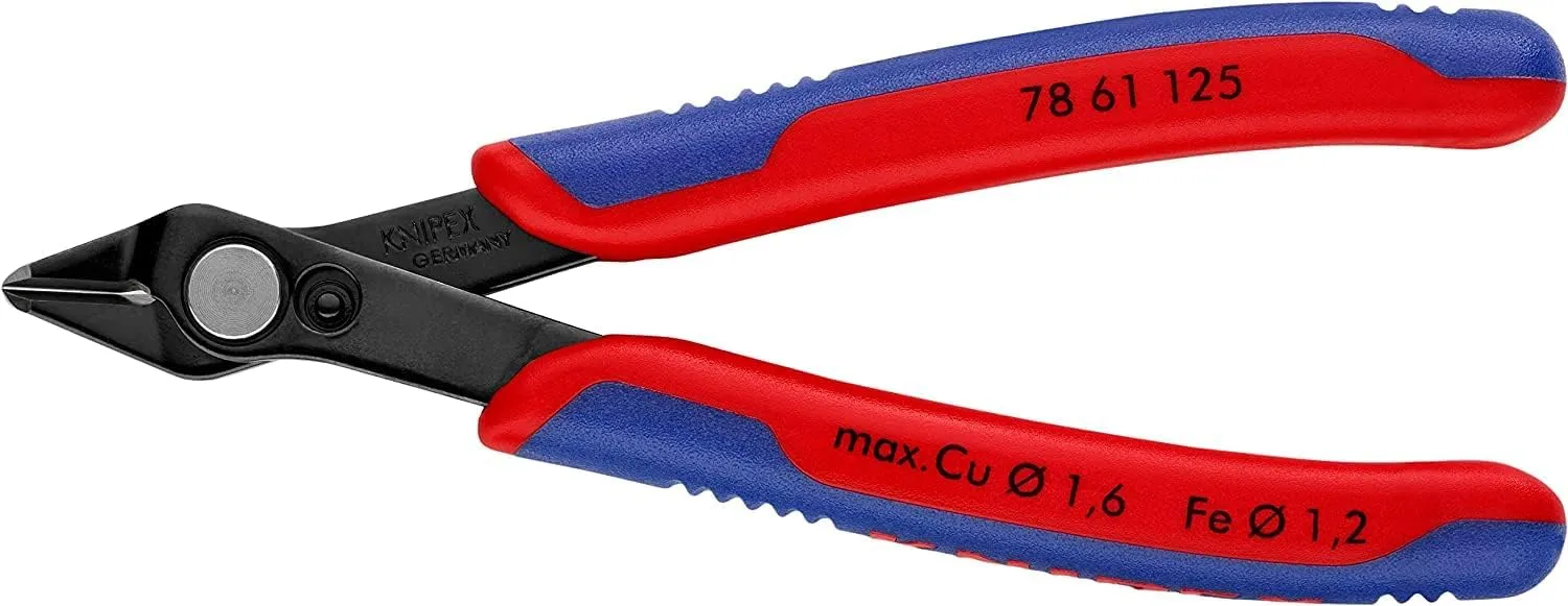Bild von KNIPEX 7861125 Elektronik-Seitenschneider mit 125 mm für weichen Draht bis 1,6 mm und mittelharten Draht bis 1,2 mm
