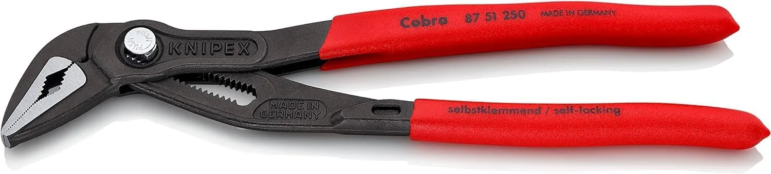 Bild von KNIPEX Cobra SB Wasserpumpenzange 250 mm aus Chrom-Vanadium, extra schlank, Modell 87 51 250