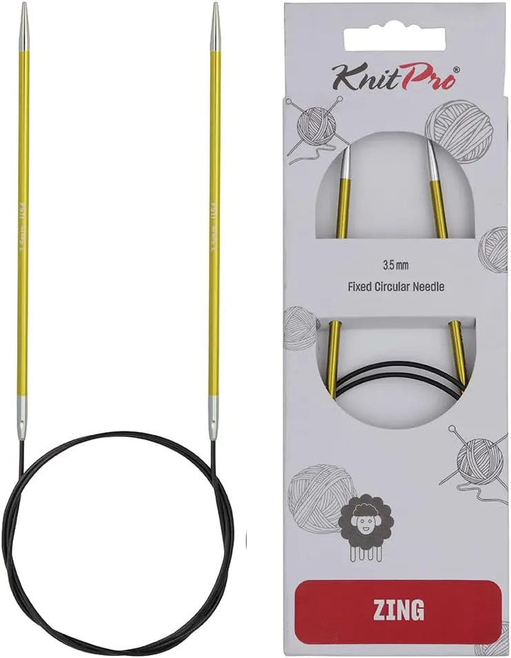 Bild von KnitPro K47127 Rundstricknadel aus Metall in Grün, 80 cm lang und 3,5 mm dick