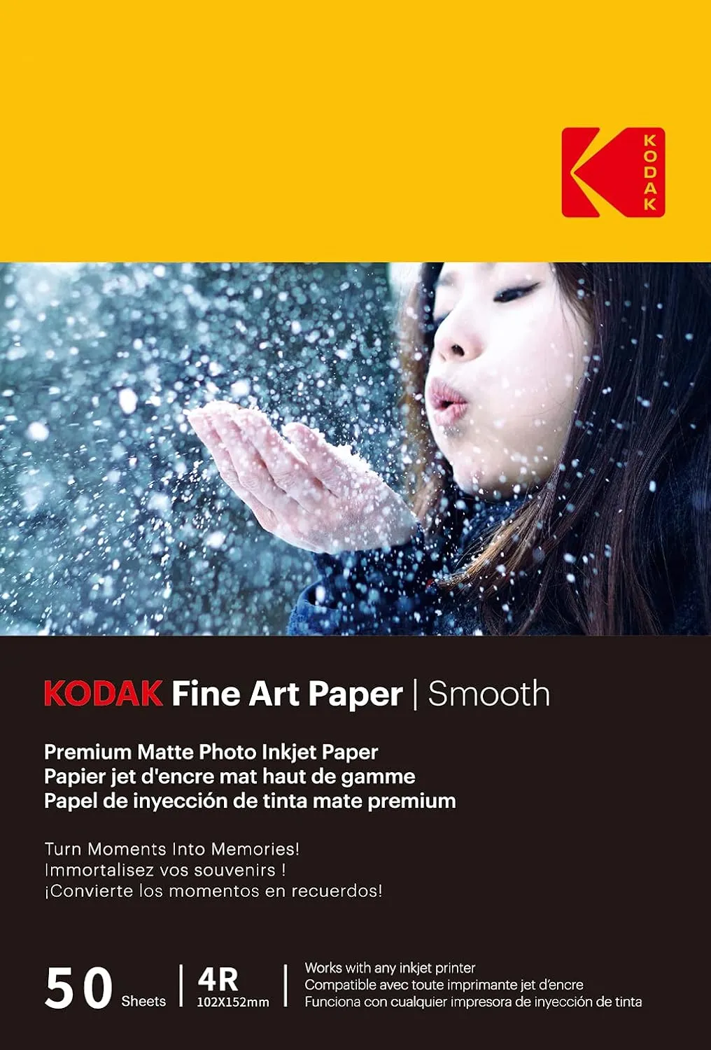 Bild von Kodak Fotopapier 230 g/m² matt im A6 Format 10 x 15 cm für Tintenstrahldrucker