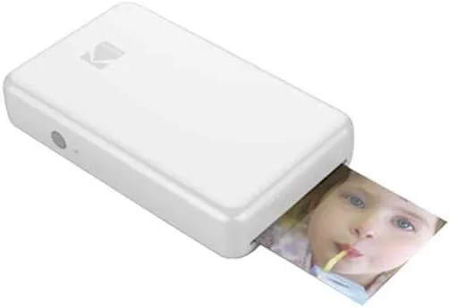 Bild von Kodak Mini 2 HD Wireless Fotodrucker in Weiß mit patentierter Drucktechnologie, kompatibel mit iOS und Android