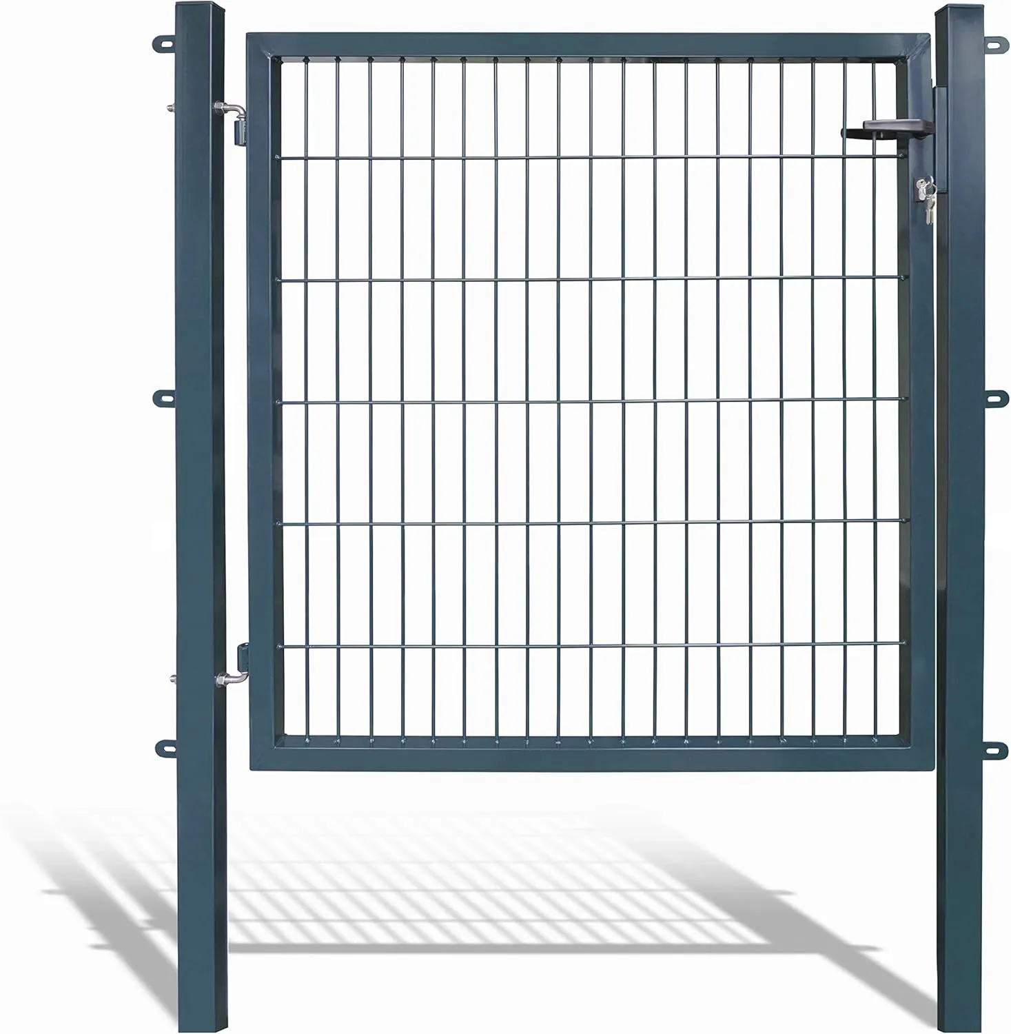 Bild von Koll Living Gartentor für Stabmattenzaun 120 cm breit, wählbare Farbe und Höhe, inkl. Pfosten und Befestigungsmaterial, anthrazit