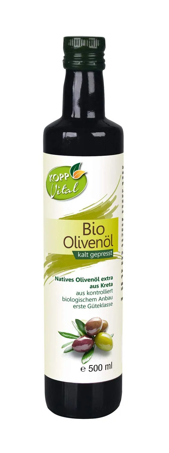 Bild von KOPP Vital Bio-Olivenöl 500 ml aus Koroneika-Oliven, vegan und kaltgepresst aus biologischem Anbau