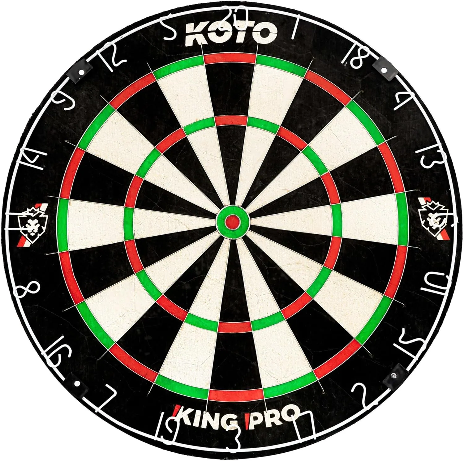 Bild von KOTO King Pro Dartscheibe mit offiziellen Turniermaßen aus afrikanischem Sisal und Slim Wire Technologie