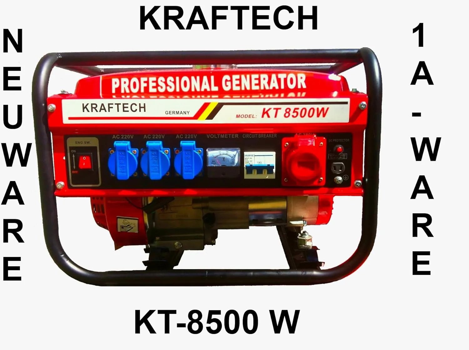 Bild von Kraftech PK-6500W Benzin Stromgenerator als Notstromaggregat