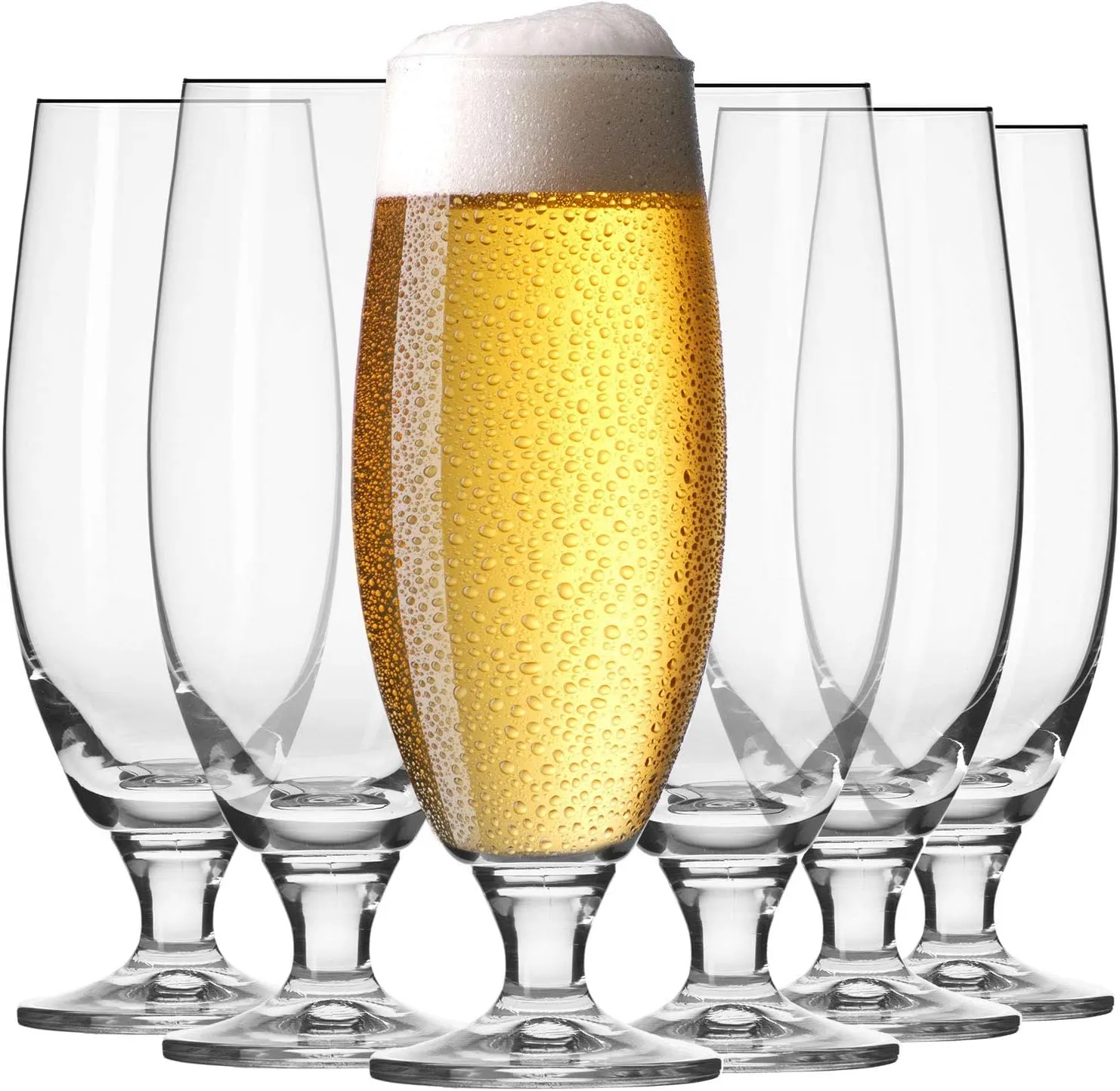 Bild von Krosno Craft Biergläser Set mit 6 Stück, 0,5 Liter, spülmaschinenfest, ideal für Zuhause und Partys