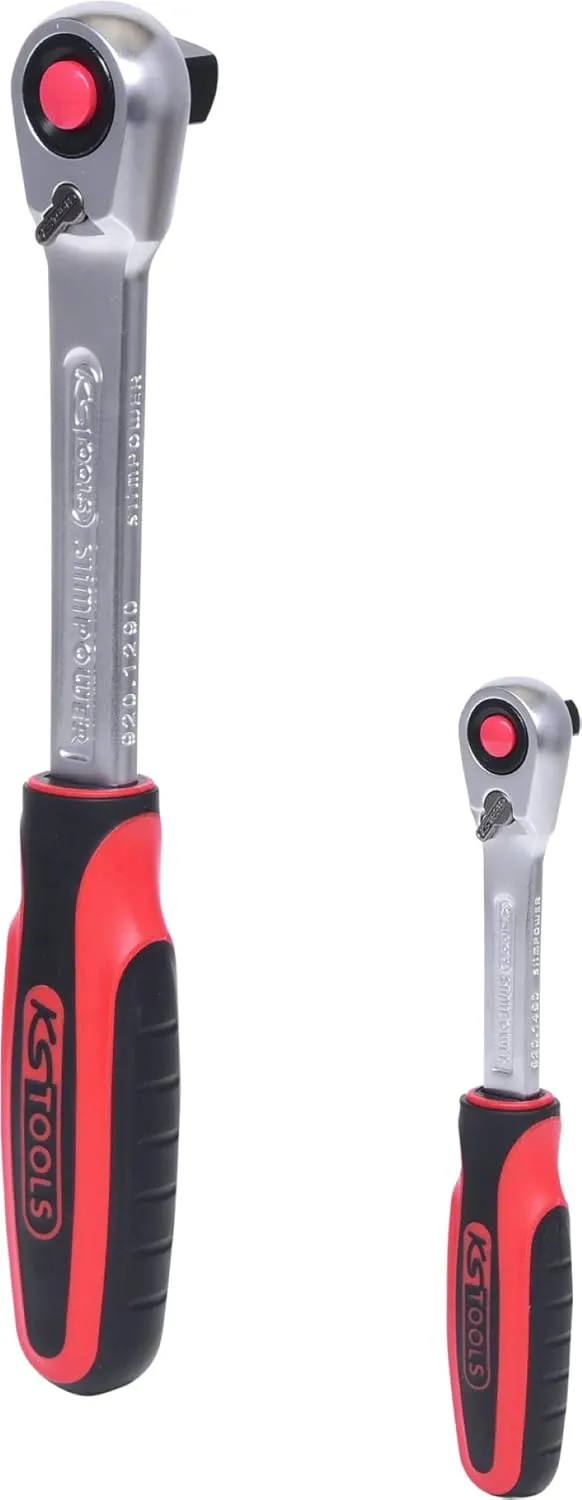Bild von KS Tools 920.0002 SlimPOWER Umschaltknarren-Satz mit 2 Teilen in 1/4 und 1/2 Zoll