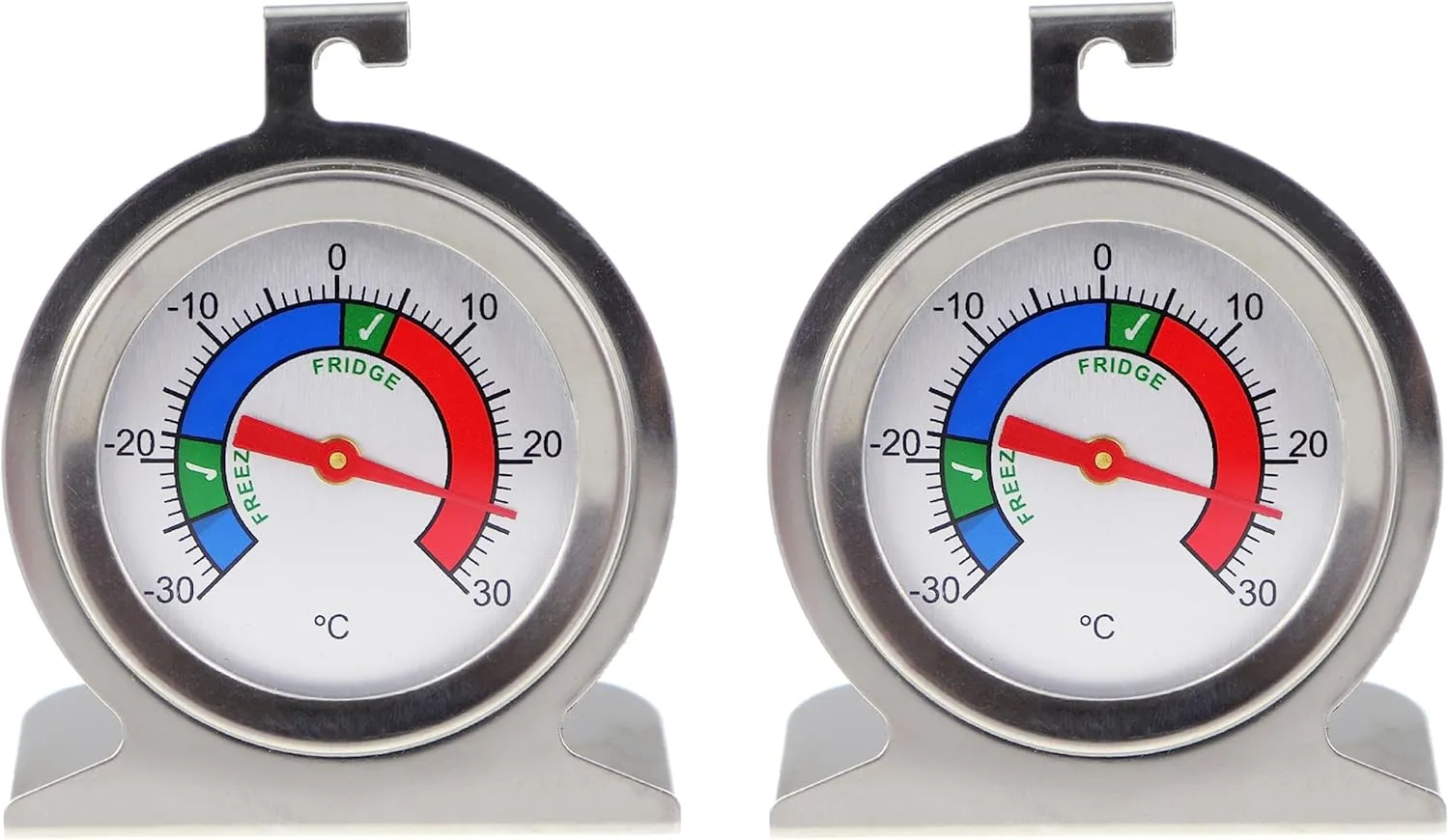 Bild von Kühlschrank und Gefrierschrank Thermometer Doppelpack aus Edelstahl zur Temperaturüberwachung