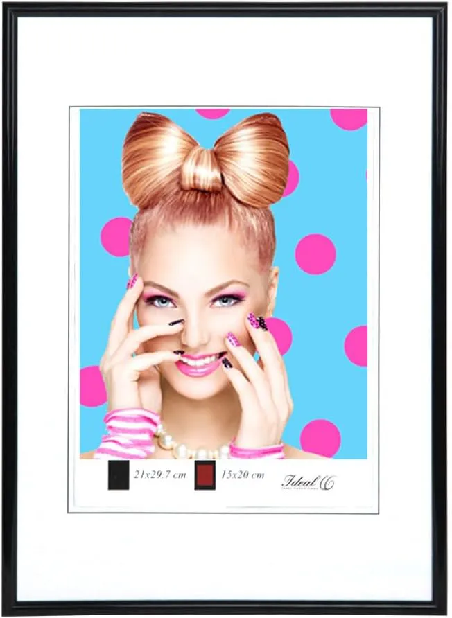 Bild von Kunststoff Bilderrahmen in Schwarz für Collagen im Format 40x50 cm