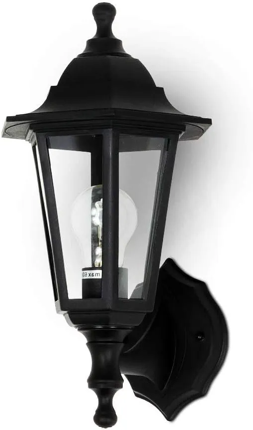 Bild von Kwazar Erano A Außenwandleuchte in Schwarz mit E27 Fassung für max. 60W und IP44 Schutzklasse