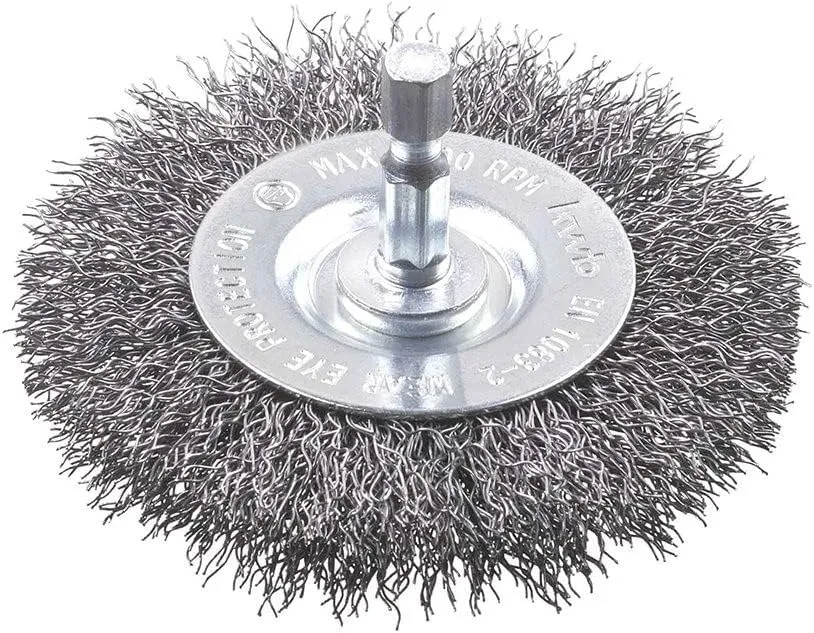 Bild von kwb Drahtbürste mit 75 mm Durchmesser für Metall und Stein, inklusive Sechskant-Schaft