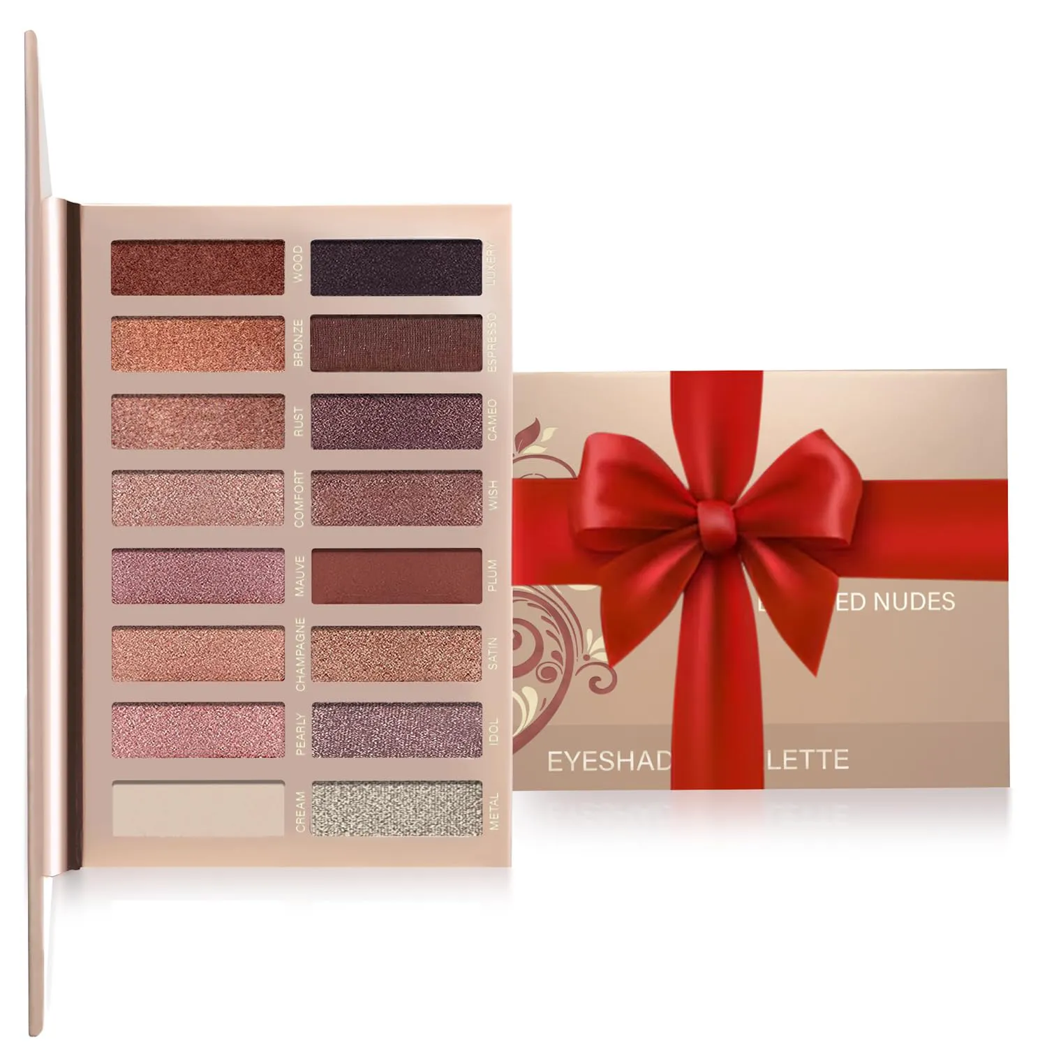 Bild von Lamora Exposed Lidschattenpalette mit 16 hochpigmentierten Nudetönen in matt, schimmernd und glitzernd