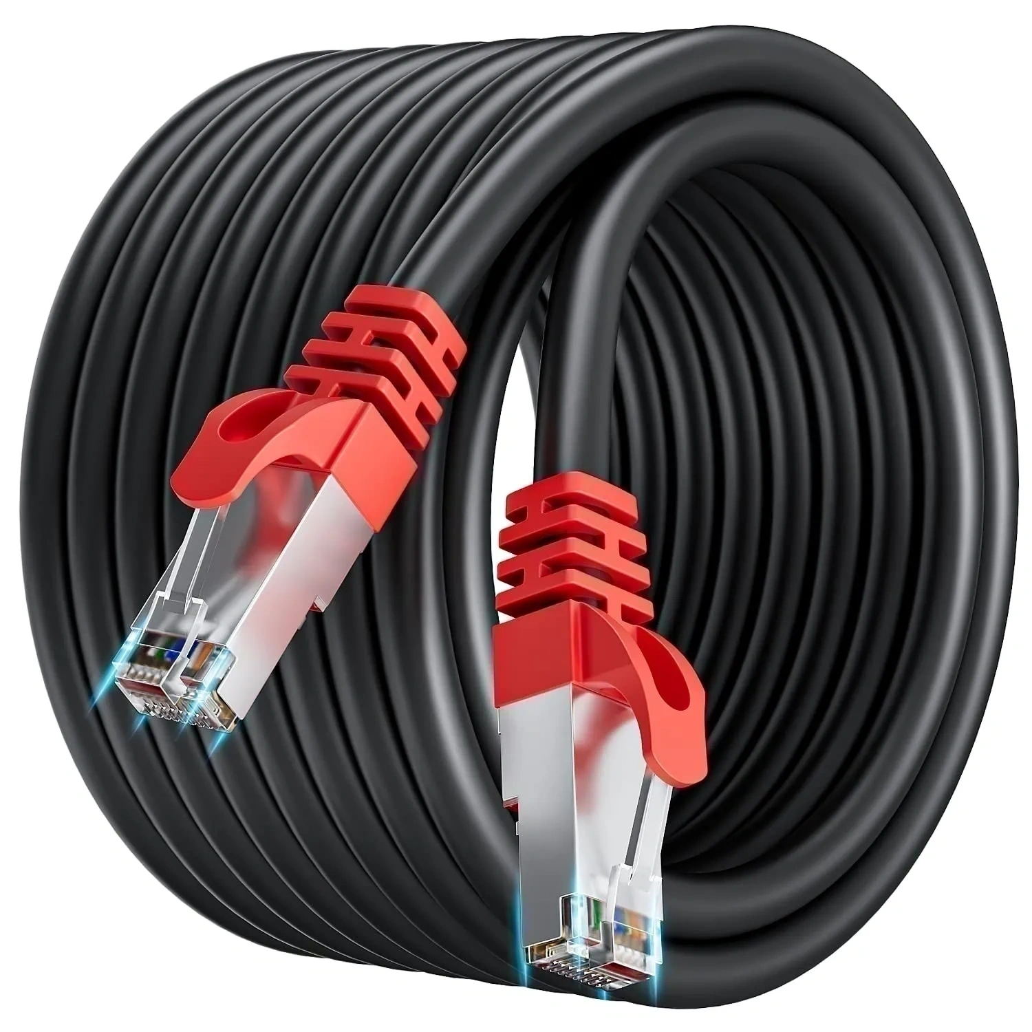 Bild von LAN Kabel 20 Meter Cat 7 mit SFTP Schirmung für Hochgeschwindigkeit bis 10 Gbit/s, wasserfest und geeignet für PS4, PS5, Xbox und Router
