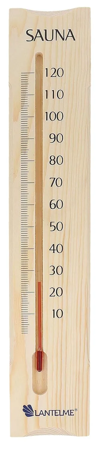 Bild von Lantelme Sauna-Thermometer aus Kiefernholz mit 38 cm und Messbereich bis 120 Grad Celsius