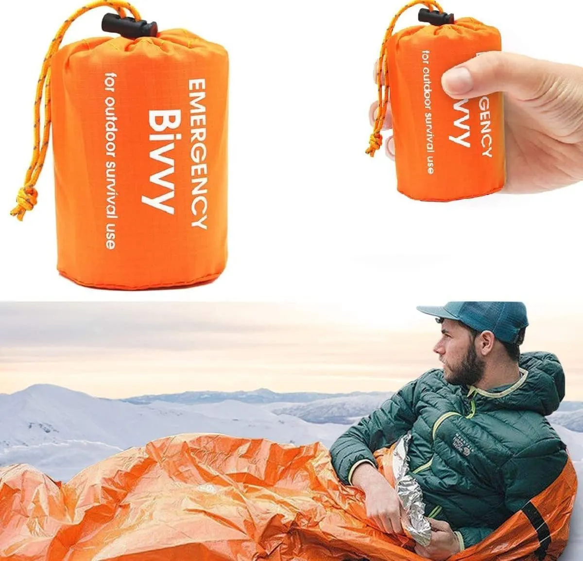 Bild von LATTCURE Notfall Schlafsack für Outdoor mit wasserdichter und hitzeabweisender Funktion