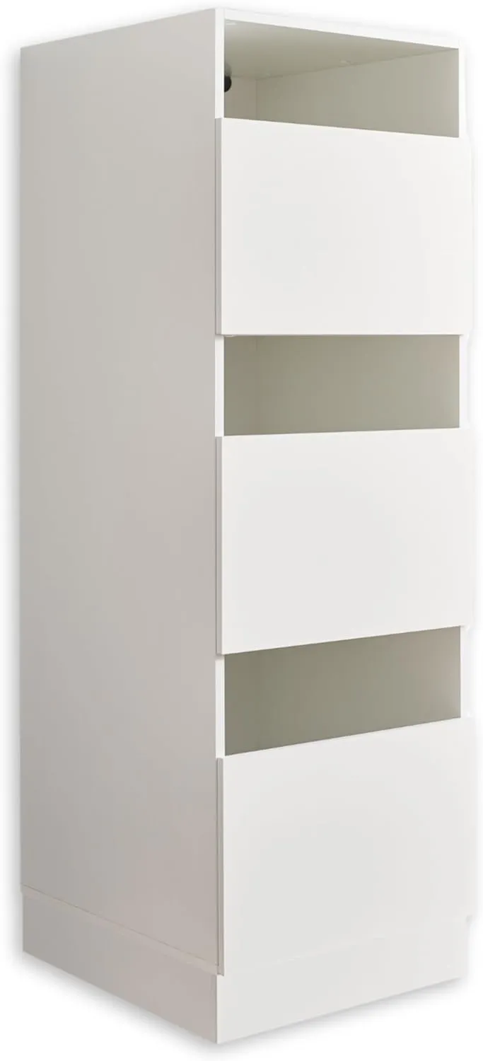 Bild von LAUNDREEZY Wäscheschrank für Schmutzwäsche in Weiß mit 3 Fächern und den Maßen 50 x 162 x 67,5 cm