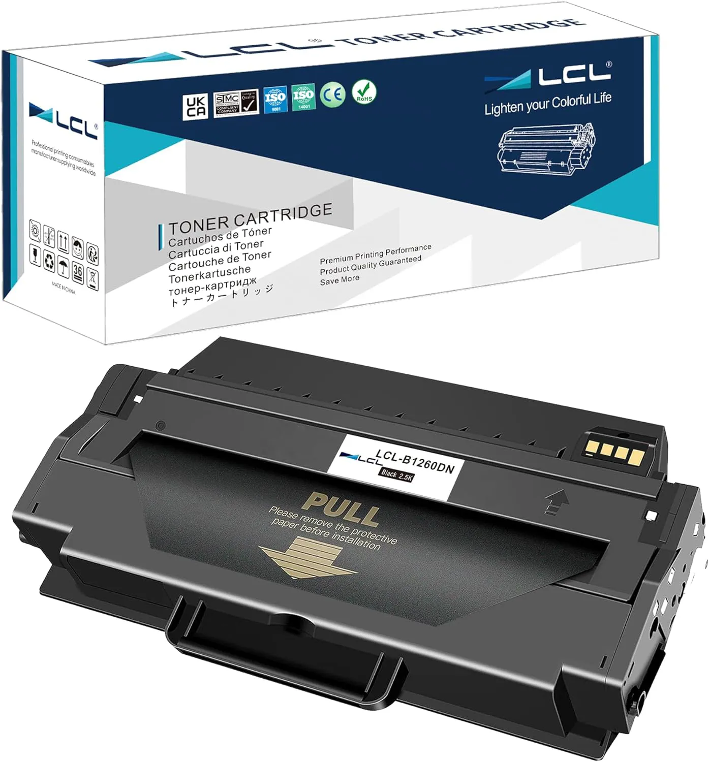 Bild von LCL Tonerkartusche für Dell B1260 und B1265 in Schwarz, kompatibel mit B1260DN, B1260DNF, B1265DNF und B1265DFW