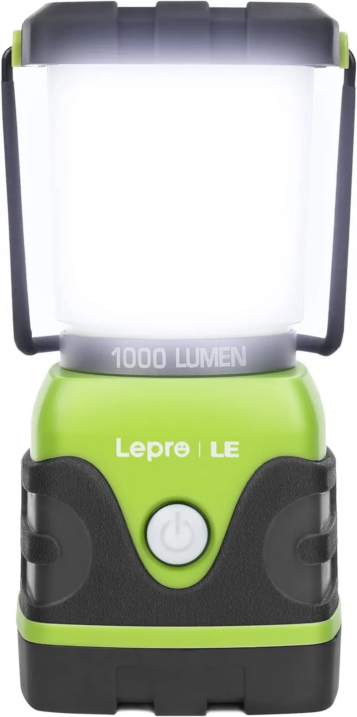 Bild von LE Campinglampe mit 1000 Lumen, dimmbar und 4 Leuchtmodi, batteriebetrieben, ideal für Notfälle und Outdoor-Aktivitäten
