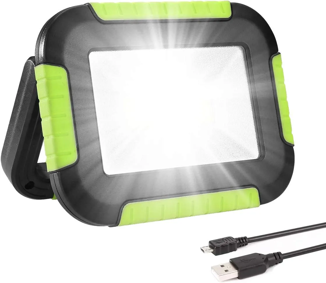 Bild von LE LED Akku Strahler mit 10 Watt und 1000 Lumen, tragbare Campinglampe mit dimmbaren Lichtmodi für Notfälle und Outdoor-Aktivitäten