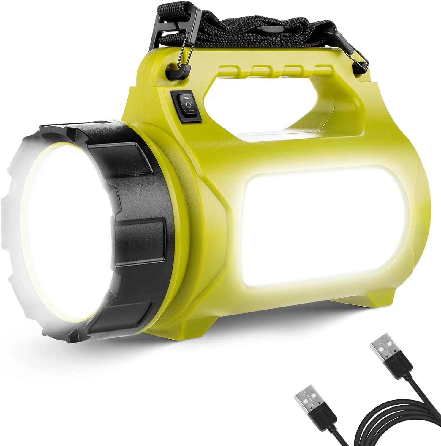 Bild von LE LED Handscheinwerfer mit 1000 Lumen und 10 Watt, aufladbar mit Powerbank-Funktion und 3 Lichtmodi