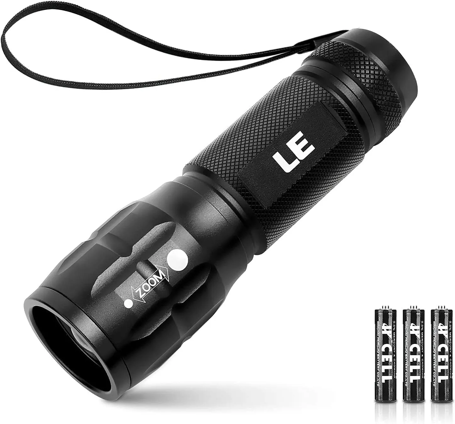 Bild von LE LED Taschenlampe Modell LE1000, kompakt und extrem hell, zoombare Mini-Taschenlampe, batteriebetrieben und wasserdicht, ideal für Camping und Outdoor-Aktivitäten