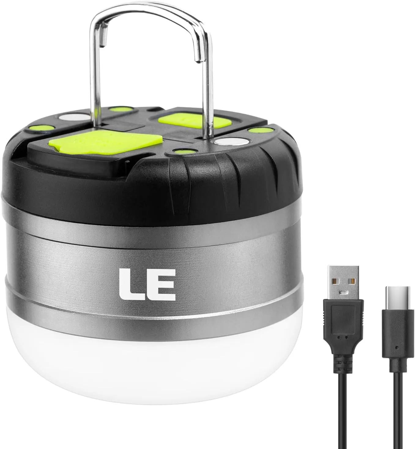 Bild von LE Wiederaufladbare Campinglampe mit Haken und dimmbaren Helligkeiten