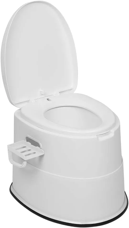 Bild von LEADZM tragbare Campingtoilette mit Sitz, Deckel und Toilettenpapierhalter