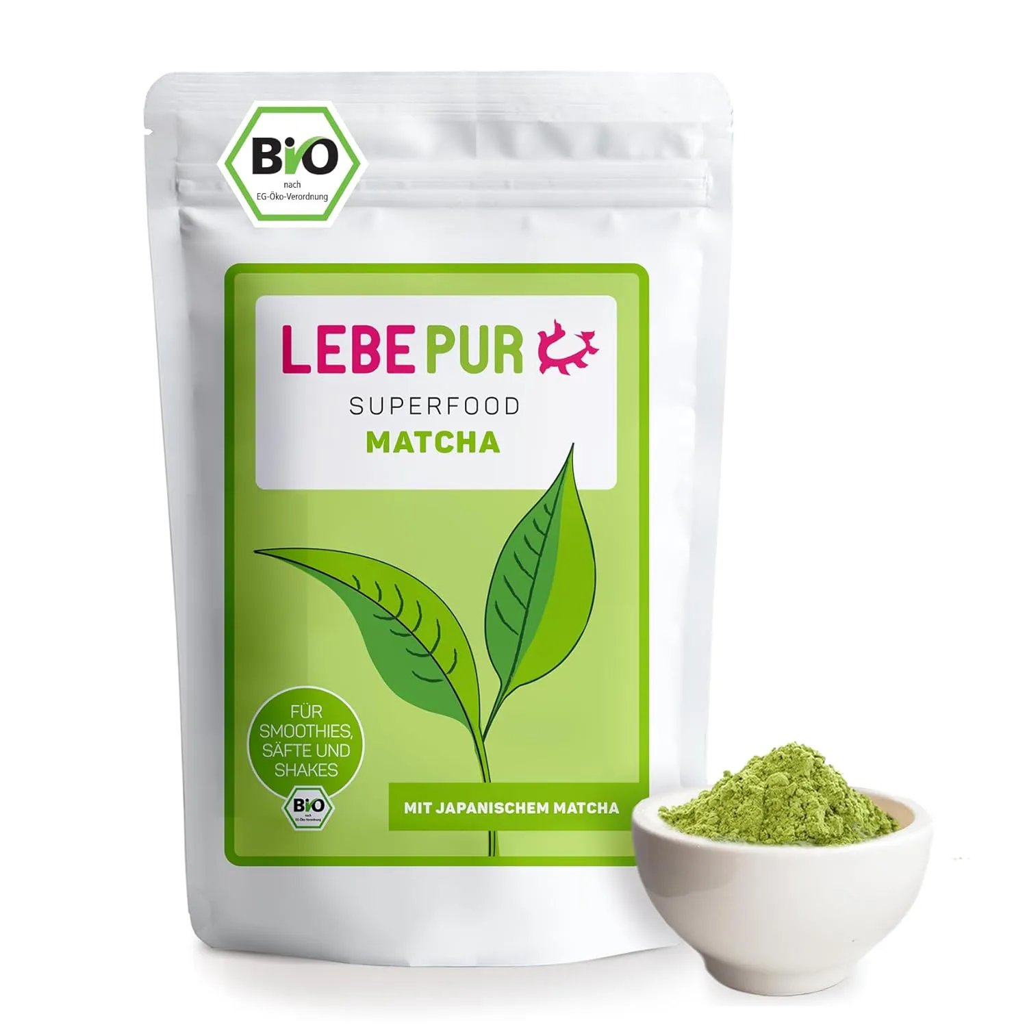 Bild von Lebepur BIO Matcha Pulver 100g aus Japan, 100% rein für Matcha Latte, Tee und Smoothies