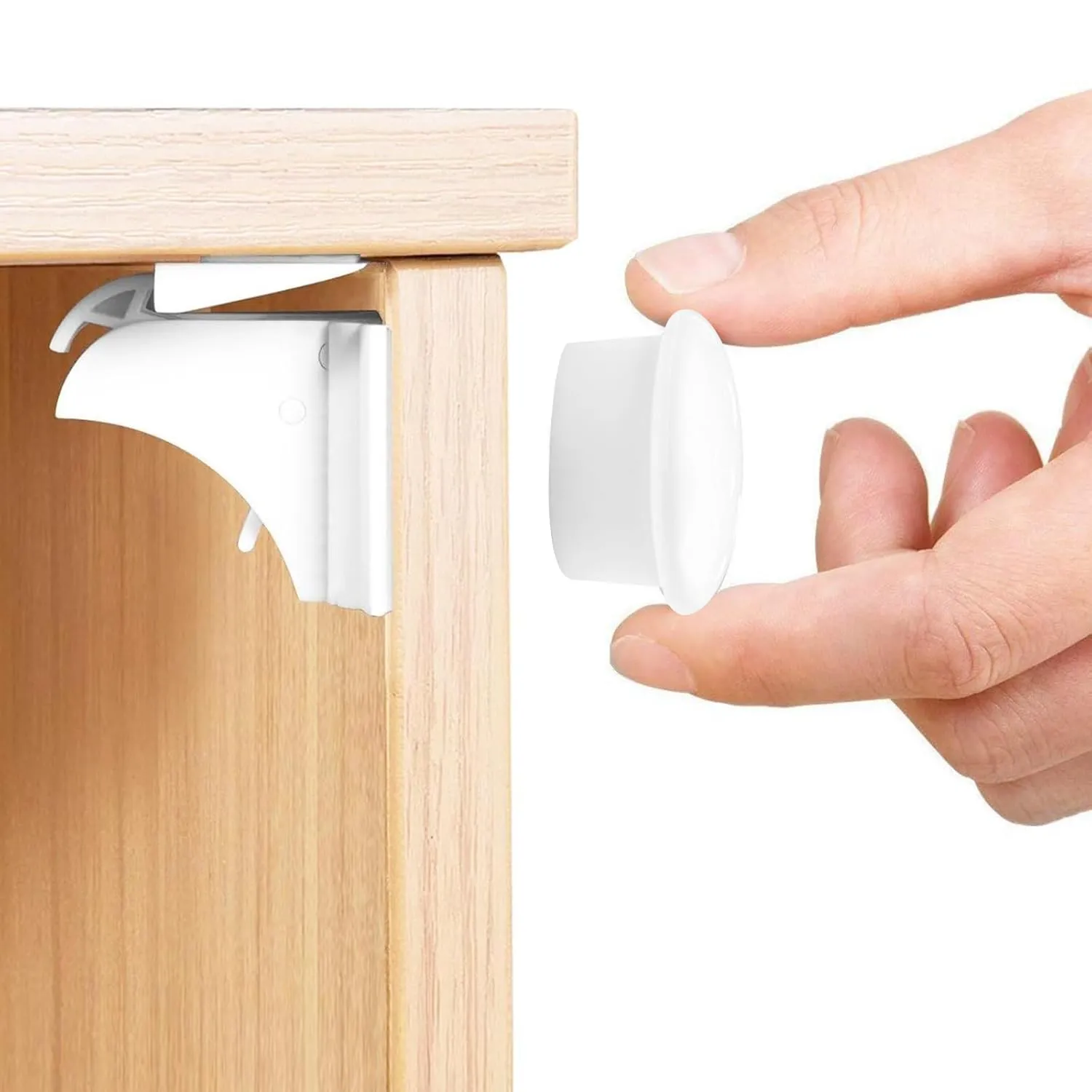 Bild von Lectorias 10-teiliges Set zur Schubladen- und Schranksicherung für Kinder in Weiß