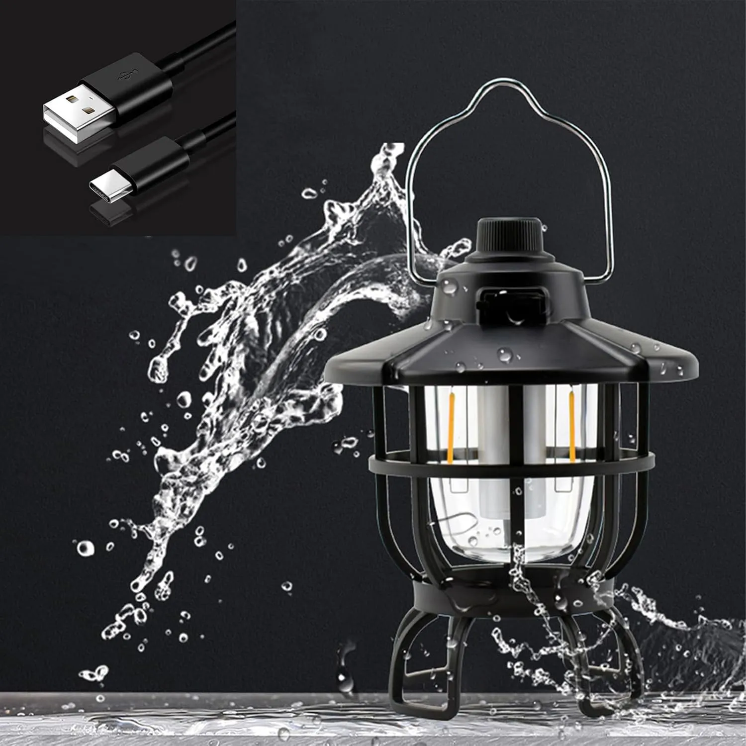 Bild von LED Campinglampe L805R mit IPX4 Wasserschutz, stufenlos dimmbar und ideal für Outdoor-Aktivitäten
