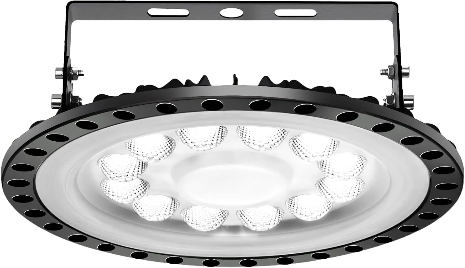 Bild von LED Werkstatt Deckenleuchte mit 50W in Kaltweiß 6000-6500K, ideal für industrielle Anwendungen