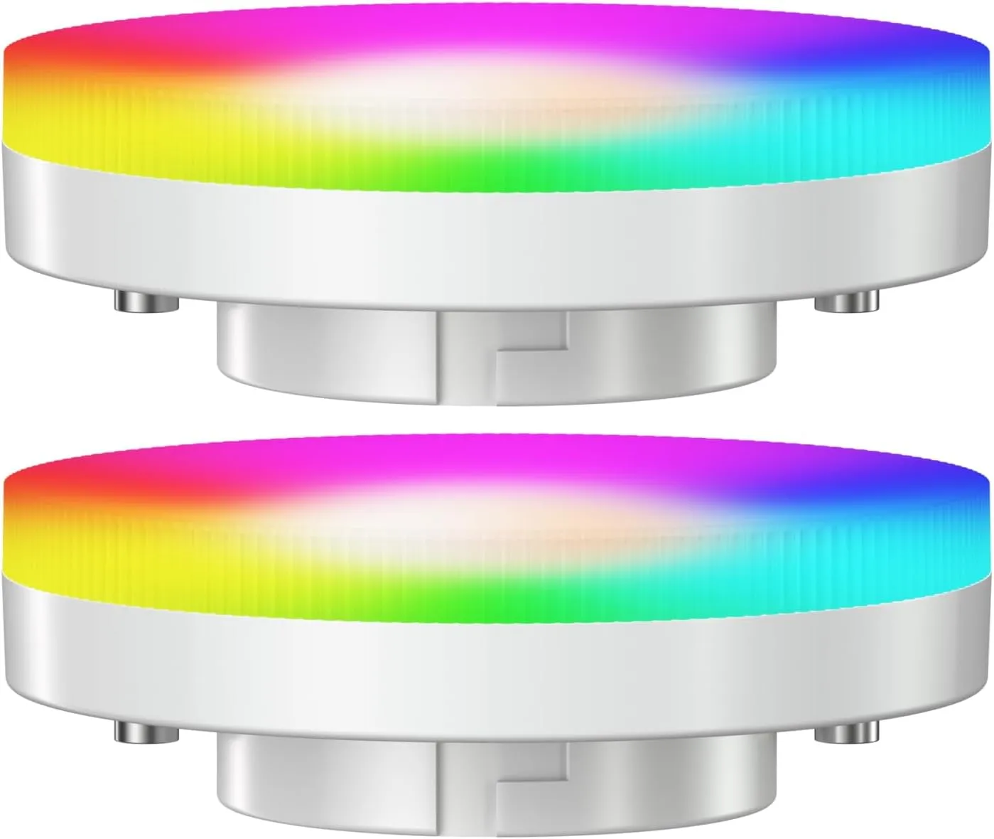 Bild von Ledscom GX53 LED Leuchtmittel im 2er Set mit RGB-Funktion, 6,6 Watt, 670 Lumen und Smart Home Kompatibilität
