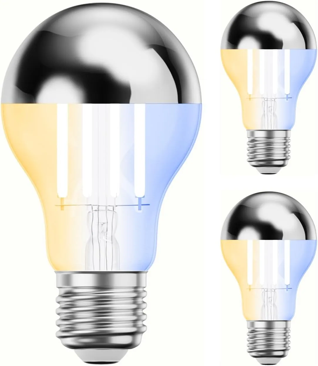 Bild von ledscom.de 3er Set E27 LED Leuchtmittel A60 warmweiß bis kaltweiß 2700-7000 K 4,8 W 486 lm Smart Home kompatibel mit WLAN und Alexa