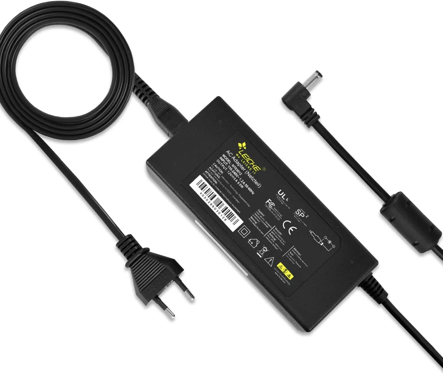 Bild von LEICKE Netzteil 60W 12V 5A für LED Streifen und Monitore