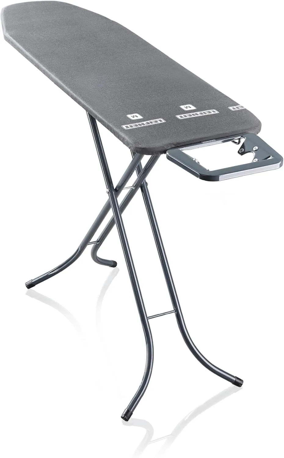 Bild von Leifheit Bügelbrett Classic M Basic Black für mittelgroße Haushalte, höhenverstellbar und zusammenklappbar