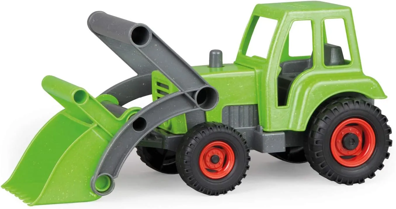 Bild von Lena 04213 EcoActives Traktor mit Frontlader, robuster grüner Trecker aus ökologischem Holz, ca. 35 cm, für Kinder ab 2 Jahren