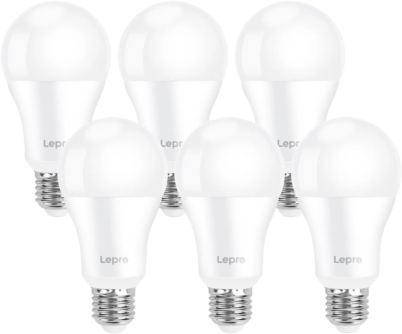 Bild von Lepro 13.5W E27 LED Glühbirne warmweiß im 6er Pack, ersetzt 100W Halogen, 1521 Lumen, 2700K, nicht dimmbar