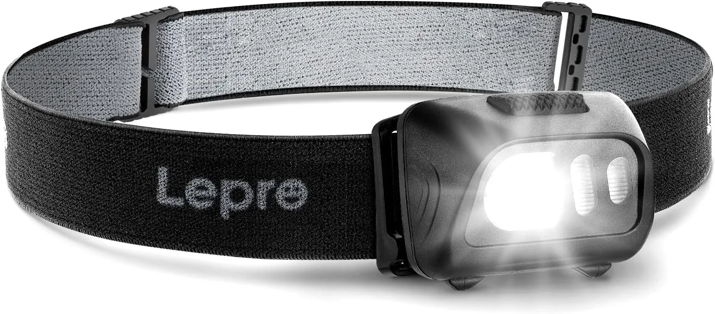Bild von Lepro Stirnlampe mit 1500 Lux, 6 Lichtmodi und wasserdichtem Design für Kinder und Erwachsene