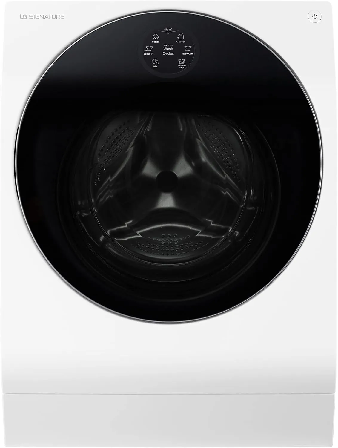 Bild von LG SIGNATURE LSWD100X Waschtrockner mit 12 kg Waschen und 7 kg Trocknen, AI Direct Drive, Wärmepumpe, automatisches Dosiersystem und Steam-Funktion in Weiß