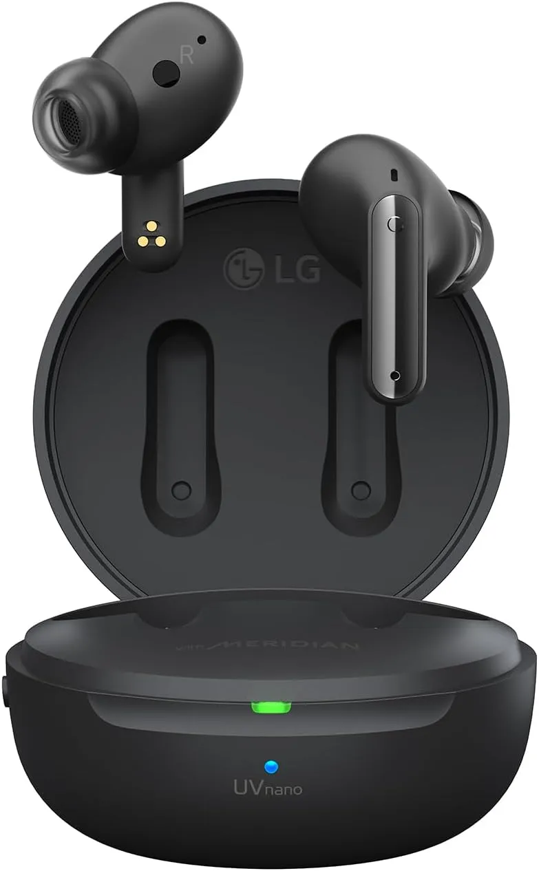 Bild von LG TONE Free DFP9 In-Ear Bluetooth Kopfhörer mit Dolby Atmos, MERIDIAN-Technologie, aktiver Geräuschunterdrückung und IPX4 Spritzwasserschutz in Schwarz