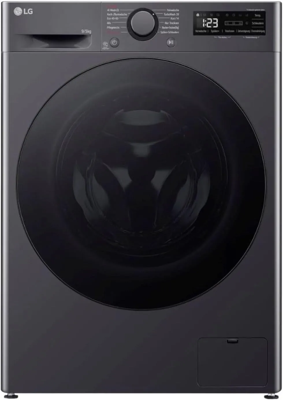 Bild von LG W4WR70E6Y Slim Waschtrockner mit 9 kg Waschen und 5 kg Trocknen, Wi-Fi, AI Direct Drive, Dampf Tiefenreinigung und TurboWash 360 in Dark Stone