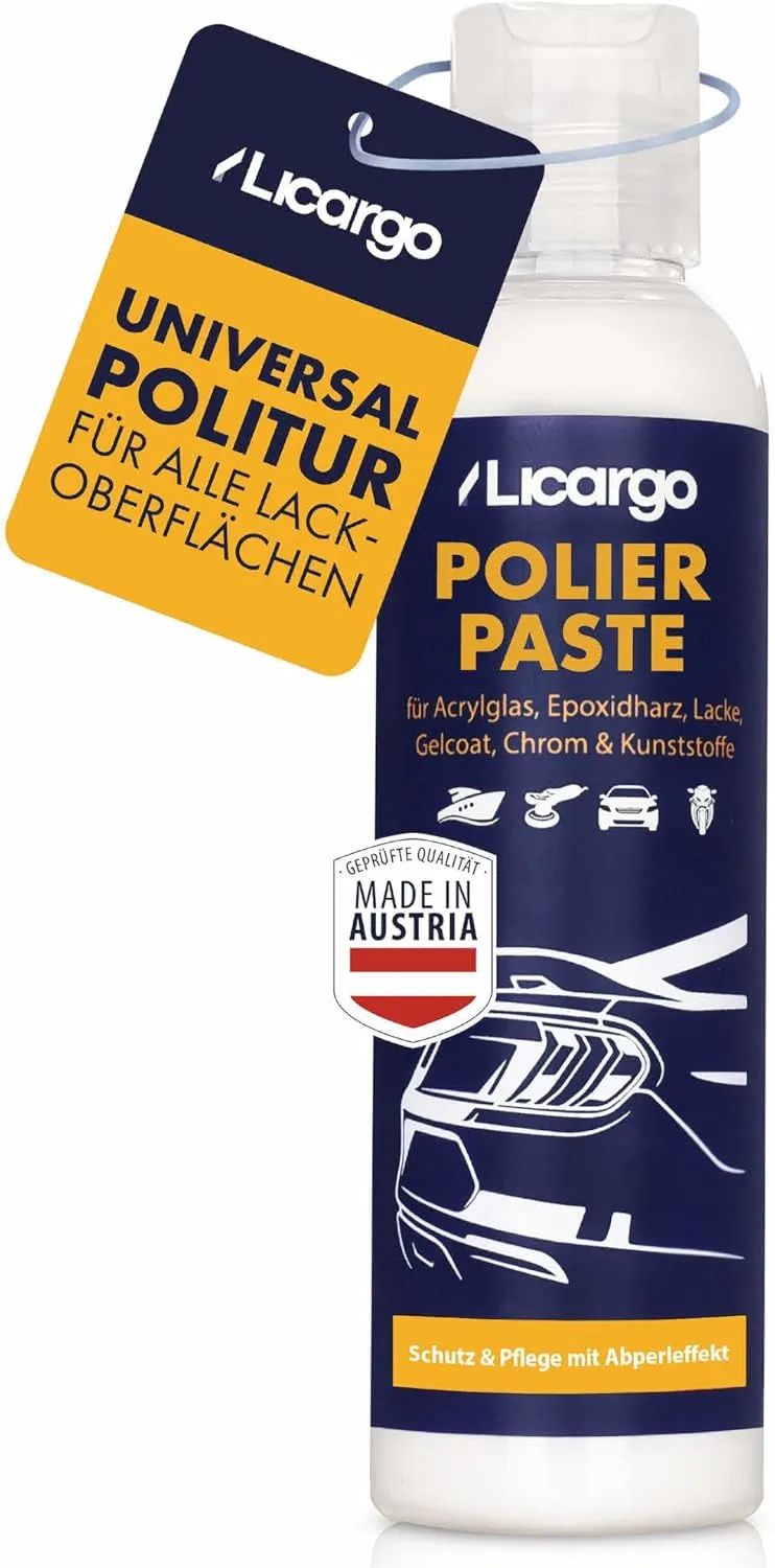Bild von Licargo Universal Polierpaste 150 ml für Acrylglas, Epoxidharz, Lack und Kunststoff zur Entfernung von Mikrokratzern und für spiegelnden Glanz