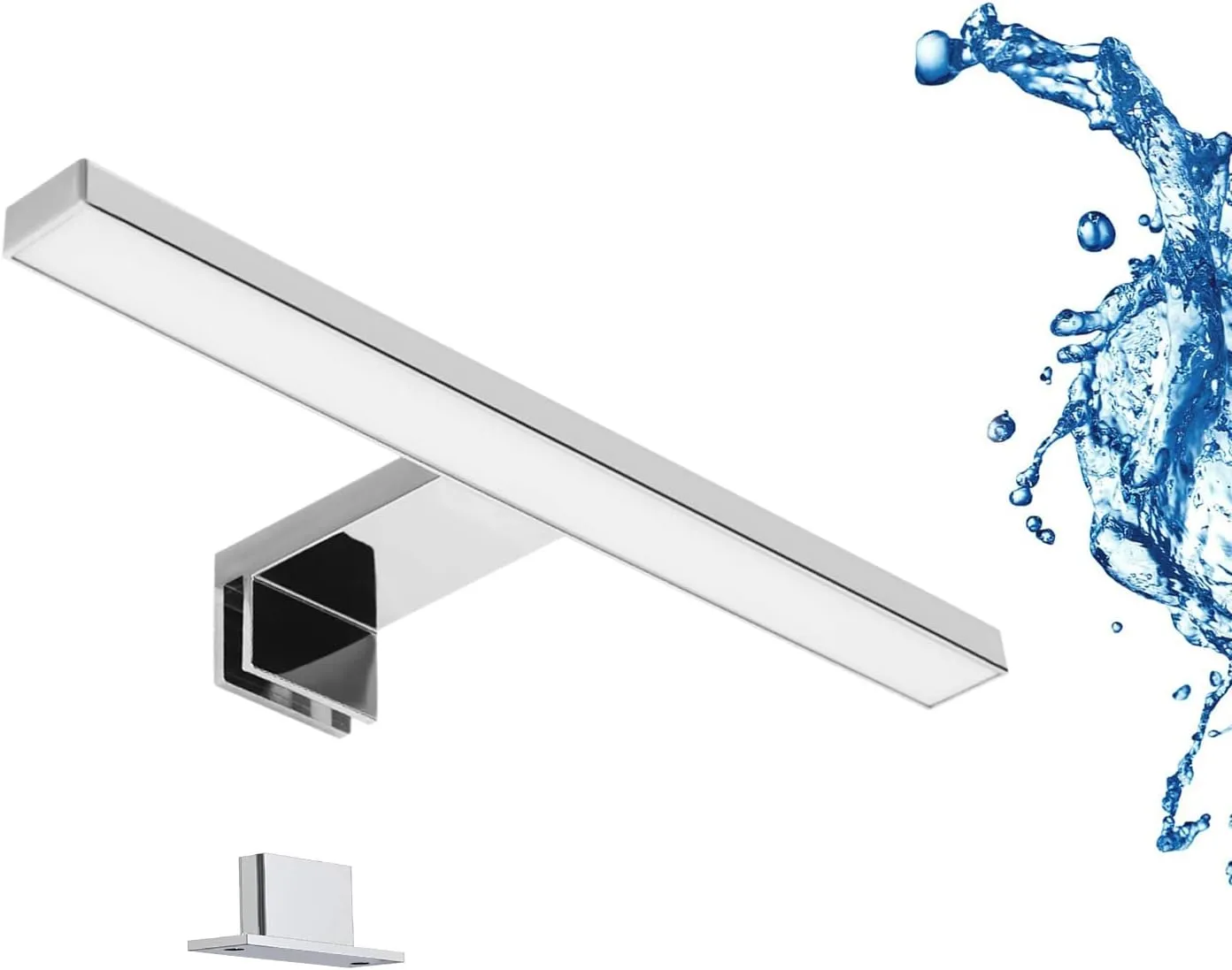 Bild von LIGHTWORLD24 LED Spiegelleuchte für Bad und Schminken, 30 cm, 5 W, neutralweiß, 550 Lumen, IP44, 230 V